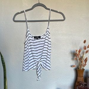 Lulus Striped Tie Front Tank